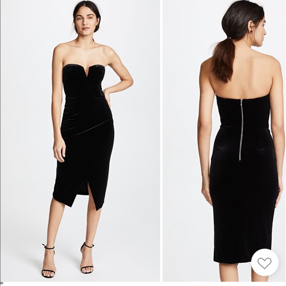 Yumi Kim Black Velour Cocktail Dress Size Small